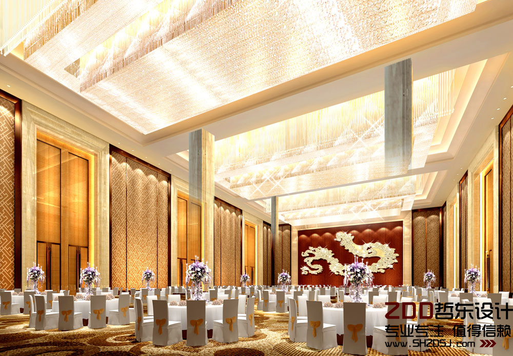 周口萬里國際五星級酒店宴會廳設(shè)計方案效果圖